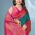 Teal soft silk paithani zari weaving saree with contrast blouse piece