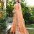 Peach organza silk bandhani patola weaves saree with matching blouse piece