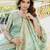 Sea green organza silk bandhani patola weaves saree with matching blouse piece
