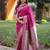Pink soft banarasi silk zari weaving saree with matching blouse piece