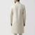 white silk sherwani with detailed hand embroidery