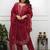 Women's Beautiful Embroidery Work Roman Silk Fabric Straight Kurta Pant and Dupatta Set