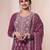 Dark Peach Art Silk Embroidery Sequence Work Kurta Palazzo Set with Dupatta For Women
