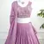 Lavender Hand Embroidery Star Georgette Lehenga Choli Set with Dupatta