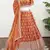 Rust Orange Dori & Moti Work Fendi Silk Embroidered Lehenga Choli with Dupatta