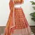 Rust Orange Dori & Moti Work Fendi Silk Embroidered Lehenga Choli with Dupatta