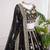 Black Thread & Sequins Work Fox Georgette Embroidered Lehenga Choli with Dupatta