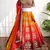 Red & Orange Thread & Sequins Work Chinon Silk Embroidered Lehenga Choli with Dupatta