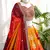 Red & Orange Thread & Sequins Work Chinon Silk Embroidered Lehenga Choli with Dupatta