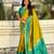 Patola silk ikkat zari weaving saree with contrast blouse piece