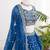 Blue Thread & Sequins Work Fox Georgette Embroidered Lehenga Choli with Dupatta
