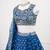 Blue Thread & Sequins Work Fox Georgette Embroidered Lehenga Choli with Dupatta