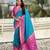 Patola silk ikkat zari weaving saree with contrast blouse piece