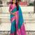 Patola silk ikkat zari weaving saree with contrast blouse piece