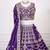 Purple Thread & Sequence Work Georgette Embroidered Lehenga Choli with Dupatta