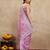 Pink Net Embroidery Sequuence Work Saree With Unstitch Blouse Piece