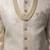 beige silk sherwani set with brasso work