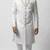 white silk sherwani set with brasso work