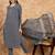 Grey floral print cotton straight kurta pant with dupatta set