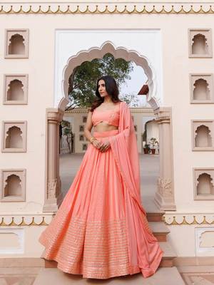 Burnt Coral Lehenga Set 2