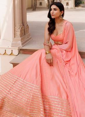 Burnt Coral Lehenga Set 5