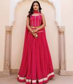 Quartz Pink Leheriya Lehenga Set