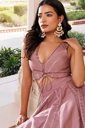 Ash Rose Lehenga Set