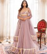 Lilac Ash Lehenga Set