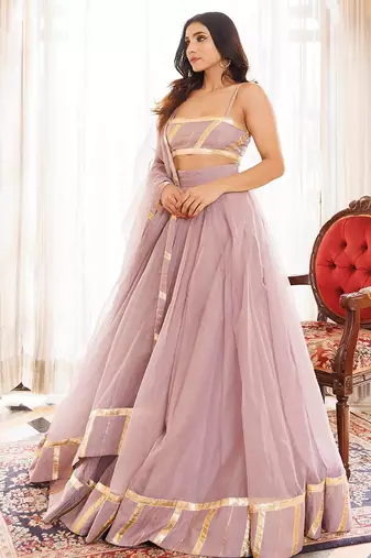 Lilac Ash Lehenga Set