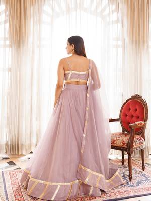 Lilac Ash Lehenga Set 5