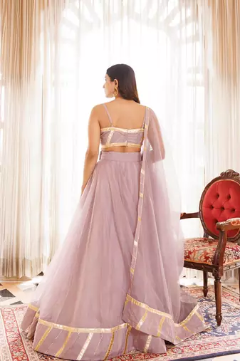 Lilac Ash Lehenga Set