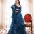Mosaic Blue Organza Lehenga Set