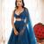 Mosaic Blue Organza Lehenga Set