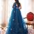 Mosaic Blue Organza Lehenga Set