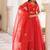 Savvy Red Mukaish Work Lehenga Set