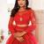 Savvy Red Mukaish Work Lehenga Set