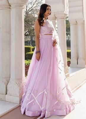 Petal Purple Organza Lehenga Set 2
