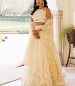 Petal Yellow Organza Lehenga Set