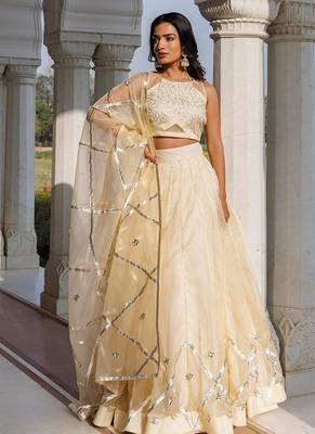 Petal Yellow Organza Lehenga Set 2