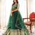 Emerald Green Organza Lehenga Set