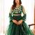 Emerald Green Organza Lehenga Set