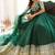 Emerald Green Organza Lehenga Set