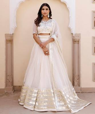 White Whisper Organza Lehenga Set 1