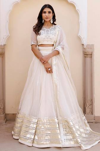 White Whisper Organza Lehenga Set