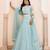 Aqua Blue Bay Organza Lehenga Set