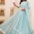Aqua Blue Bay Organza Lehenga Set