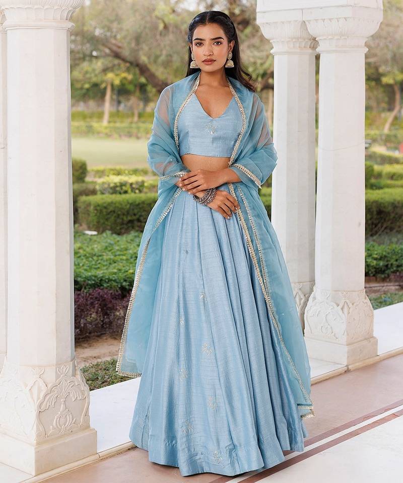 Coastal Blue Lehenga Set