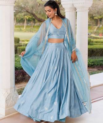 Coastal Blue Lehenga Set 2