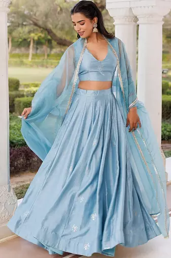 Coastal Blue Lehenga Set