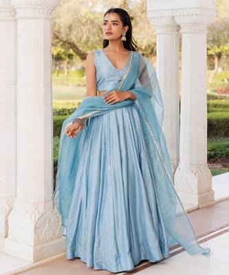 Coastal Blue Lehenga Set 3